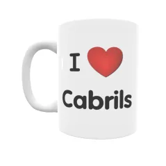 Taza - I ❤ Cabrils Regalo original y funcional. Taza personalizada de tu localidad.