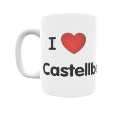 Taza - I ❤ Castellbell i el Vilar Regalo original y funcional. Taza personalizada de tu localidad.