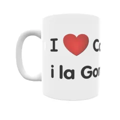 Taza - I ❤ Castellet i la Gornal Regalo original y funcional. Taza personalizada de tu localidad.