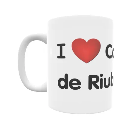 Taza - I ❤ Castellfollit de Riubregós Regalo original y funcional. Taza personalizada de tu localidad.