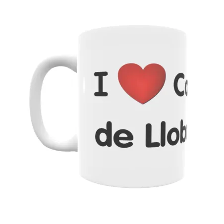 Taza - I ❤ Corbera de Llobregat Regalo original y funcional. Taza personalizada de tu localidad.