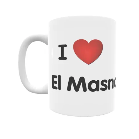 Taza - I ❤ El Masnou Regalo original y funcional. Taza personalizada de tu localidad.