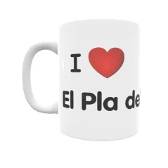 Taza - I ❤ El Pla del Penedès Regalo original y funcional. Taza personalizada de tu localidad.