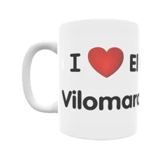 Taza - I ❤ El Pont de Vilomara i Rocafort Regalo original y funcional. Taza personalizada de tu localidad.