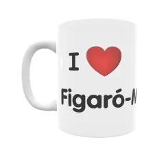 Taza - I ❤ Figaró-Montmany Regalo original y funcional. Taza personalizada de tu localidad.