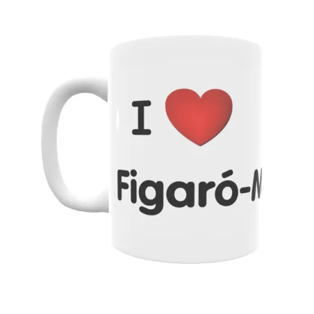 Taza - I ❤ Figaró-Montmany Regalo original y funcional. Taza personalizada de tu localidad.