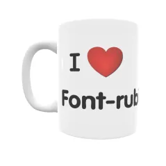 Taza - I ❤ Font-rubí Regalo original y funcional. Taza personalizada de tu localidad.