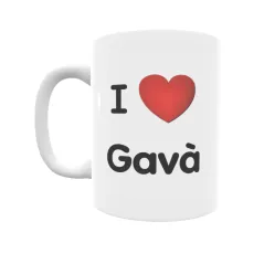 Taza - I ❤ Gavà Regalo original y funcional. Taza personalizada de tu localidad.