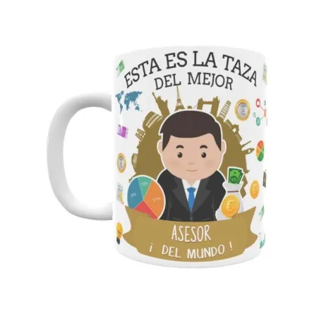 Taza personalizada con tu dedicatoria para EL mejor ASESOR