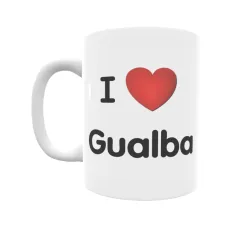 Taza - I ❤ Gualba Regalo original y funcional. Taza personalizada de tu localidad.