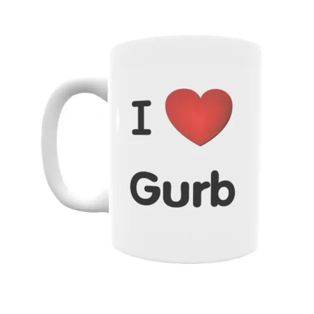 Taza - I ❤ Gurb Regalo original y funcional. Taza personalizada de tu localidad.