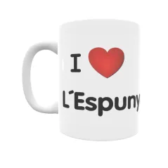 Taza - I ❤ L´Espunyola Regalo original y funcional. Taza personalizada de tu localidad.