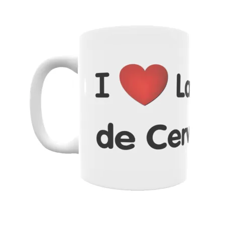 Taza - I ❤ La Palma de Cervelló Regalo original y funcional. Taza personalizada de tu localidad.