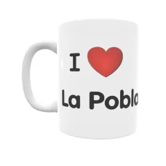 Taza - I ❤ La Pobla de Lillet Regalo original y funcional. Taza personalizada de tu localidad.