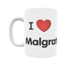 Taza - I ❤ Malgrat de Mar Regalo original y funcional. Taza personalizada de tu localidad.