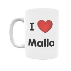 Taza - I ❤ Malla Regalo original y funcional. Taza personalizada de tu localidad.