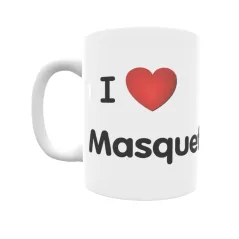 Taza - I ❤ Masquefa Regalo original y funcional. Taza personalizada de tu localidad.