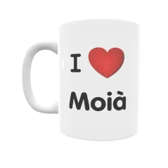 Taza - I ❤ Moià Regalo original y funcional. Taza personalizada de tu localidad.