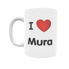 Taza - I ❤ Mura Regalo original y funcional. Taza personalizada de tu localidad.