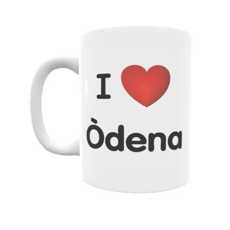 Taza - I ❤ Òdena Regalo original y funcional. Taza personalizada de tu localidad.