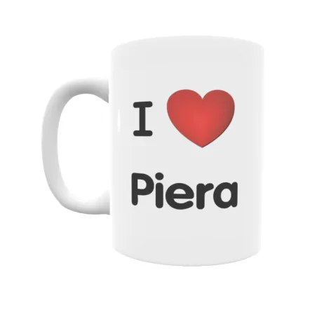 Taza - I ❤ Piera Regalo original y funcional. Taza personalizada de tu localidad.