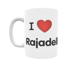 Taza - I ❤ Rajadell Regalo original y funcional. Taza personalizada de tu localidad.