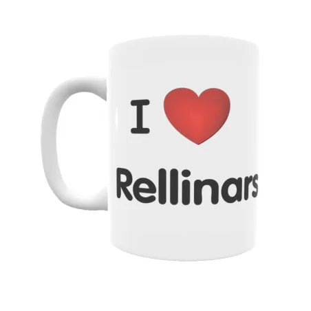 Taza - I ❤ Rellinars Regalo original y funcional. Taza personalizada de tu localidad.