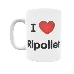 Taza - I ❤ Ripollet Regalo original y funcional. Taza personalizada de tu localidad.