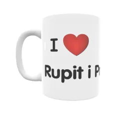 Taza - I ❤ Rupit i Pruit Regalo original y funcional. Taza personalizada de tu localidad.