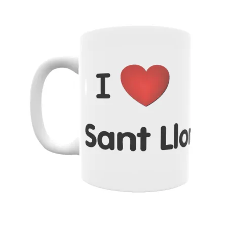 Taza - I ❤ Sant Llorenç Savall Regalo original y funcional. Taza personalizada de tu localidad.