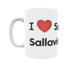 Taza - I ❤ Sant Pere Sallavinera Regalo original y funcional. Taza personalizada de tu localidad.