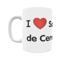 Taza - I ❤ Santa Coloma de Cervelló Regalo original y funcional. Taza personalizada de tu localidad.