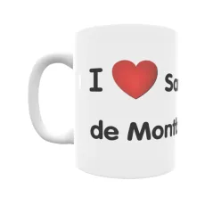 Taza - I ❤ Santa Margarida de Montbui Regalo original y funcional. Taza personalizada de tu localidad.