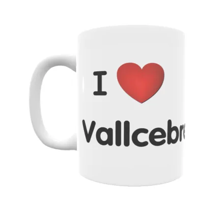 Taza - I ❤ Vallcebre Regalo original y funcional. Taza personalizada de tu localidad.