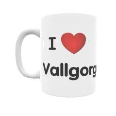 Taza - I ❤ Vallgorguina Regalo original y funcional. Taza personalizada de tu localidad.