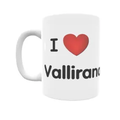 Taza - I ❤ Vallirana Regalo original y funcional. Taza personalizada de tu localidad.