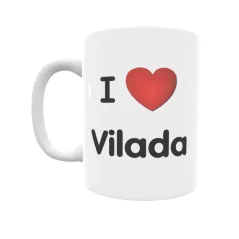 Taza - I ❤ Vilada Regalo original y funcional. Taza personalizada de tu localidad.