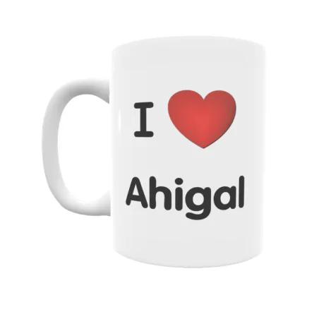 Taza - I ❤ Ahigal Regalo original y funcional. Taza personalizada de tu localidad.