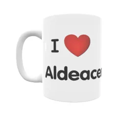 Taza - I ❤ Aldeacentenera Regalo original y funcional. Taza personalizada de tu localidad.