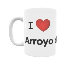 Taza - I ❤ Arroyo de la Luz Regalo original y funcional. Taza personalizada de tu localidad.