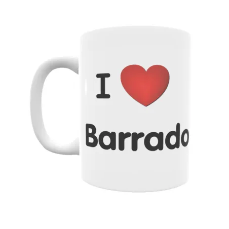 Taza - I ❤ Barrado Regalo original y funcional. Taza personalizada de tu localidad.