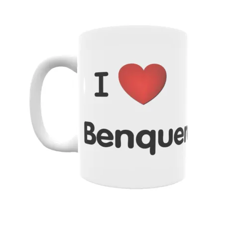 Taza - I ❤ Benquerencia Regalo original y funcional. Taza personalizada de tu localidad.