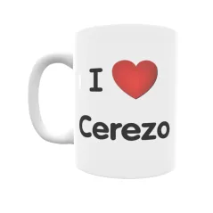 Taza - I ❤ Cerezo Regalo original y funcional. Taza personalizada de tu localidad.