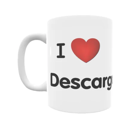 Taza - I ❤ Descargamaría Regalo original y funcional. Taza personalizada de tu localidad.