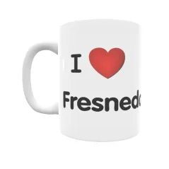 Taza - I ❤ Fresnedoso de Ibor Regalo original y funcional. Taza personalizada de tu localidad.