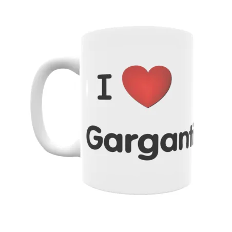 Taza - I ❤ Gargantilla Regalo original y funcional. Taza personalizada de tu localidad.