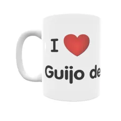 Taza - I ❤ Guijo de Coria Regalo original y funcional. Taza personalizada de tu localidad.