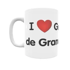 Taza - I ❤ Guijo de Granadilla Regalo original y funcional. Taza personalizada de tu localidad.