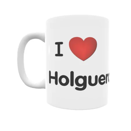 Taza - I ❤ Holguera Regalo original y funcional. Taza personalizada de tu localidad.