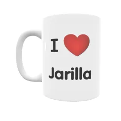 Taza - I ❤ Jarilla Regalo original y funcional. Taza personalizada de tu localidad.